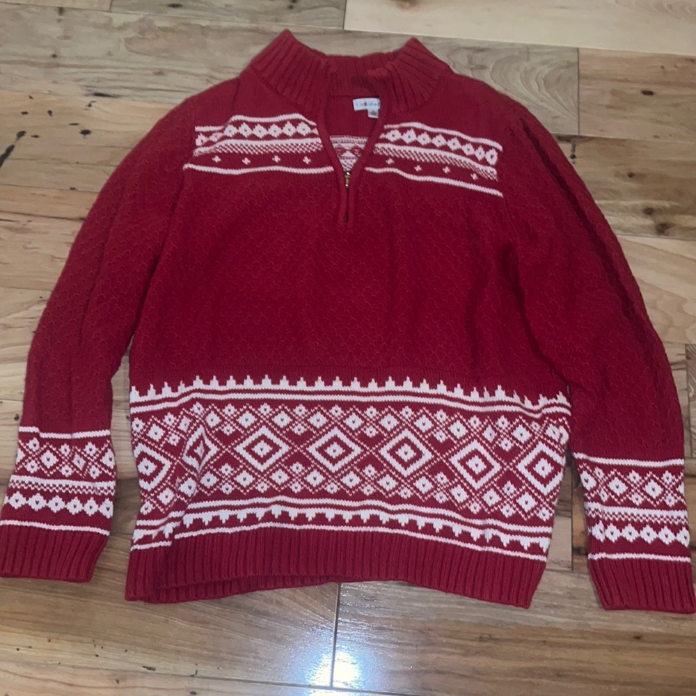 Knit Pullover Sweatshirt